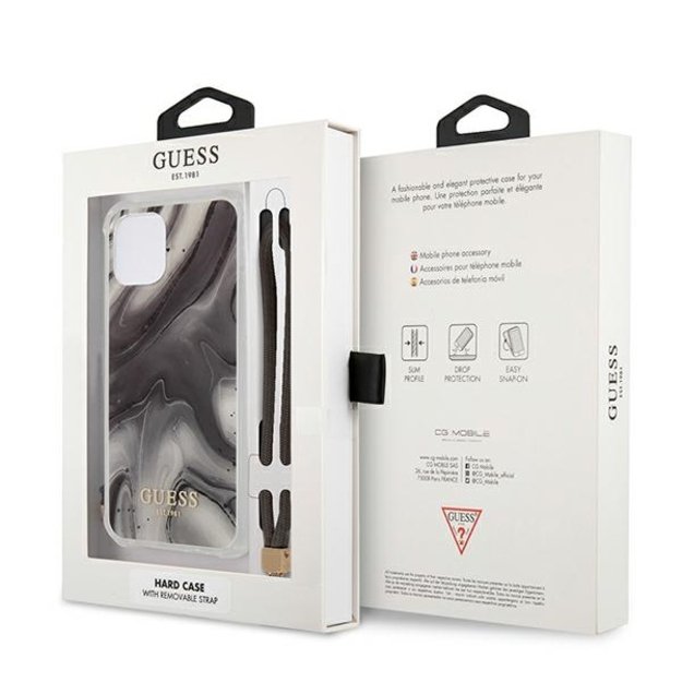 Guess GUHCP12SKSMAGR iPhone 12 mini 5.4&quot  grey/grey hardcase Marble Collection 7