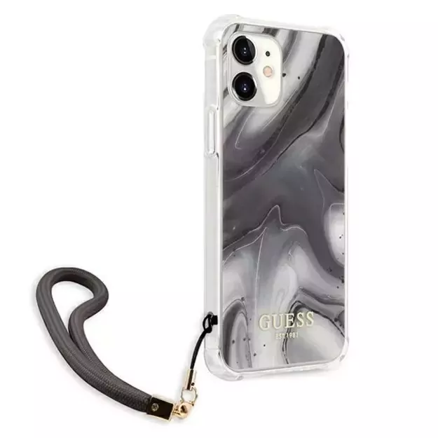 Guess GUHCP12SKSMAGR iPhone 12 mini 5.4&quot  grey/grey hardcase Marble Collection 10