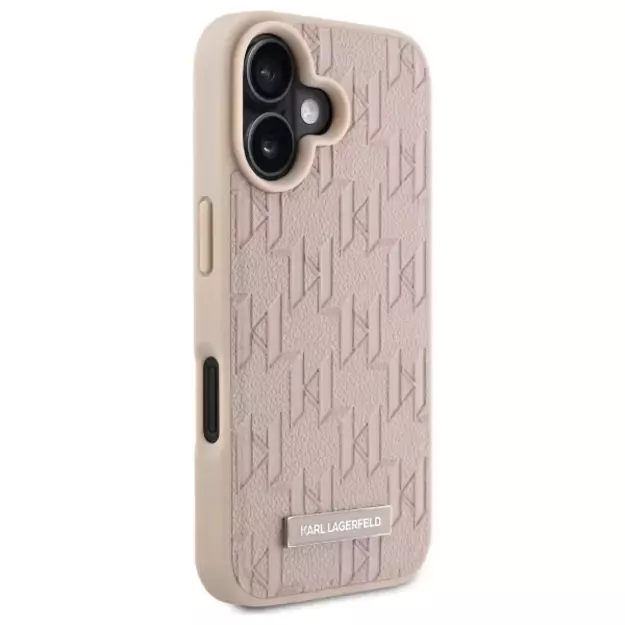 Karl Lagerfeld Hot Stamp Magsafe iPhone 16 Case - Pink 4
