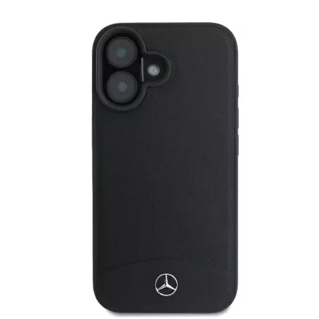 Mercedes Textured And Plain Leather MagSafe case for iPhone 16 - black 2
