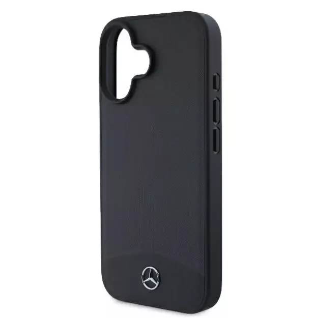 Mercedes Textured And Plain Leather MagSafe case for iPhone 16 - black 5