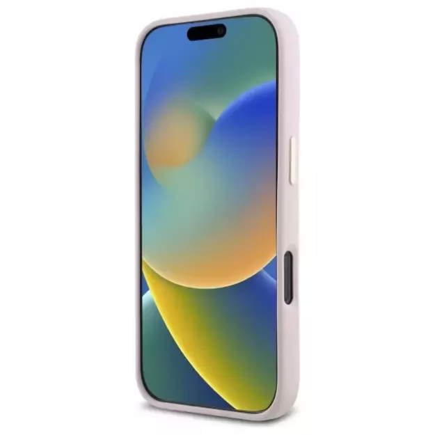 Guess Silicone Logo Strass 4G case for iPhone 16 Pro - light pink 11