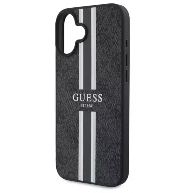 Guess 4G Printed Stripes MagSafe case for iPhone 16 - black 12