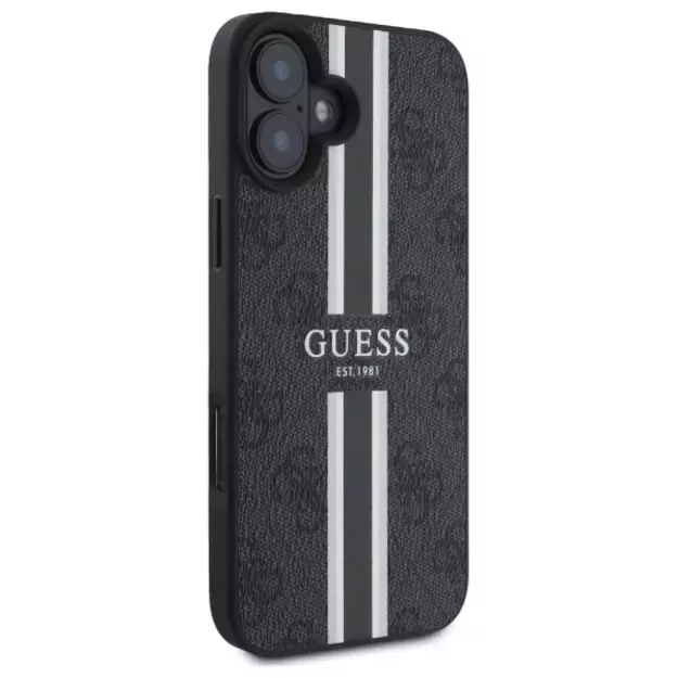 Guess 4G Printed Stripes MagSafe case for iPhone 16 - black 10