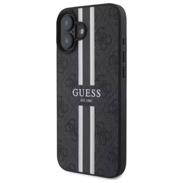 Guess 4G Printed Stripes MagSafe case for iPhone 16 - black 8