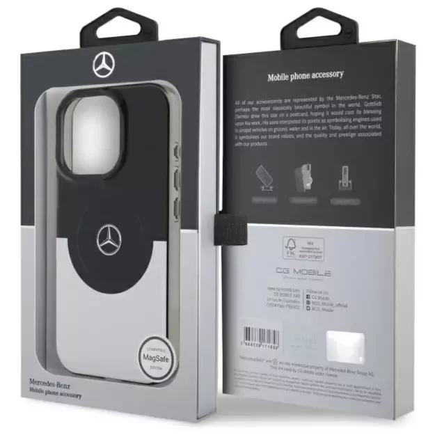 Mercedes Double Layer BiColor MagSafe case for iPhone 16 Pro - silver 6
