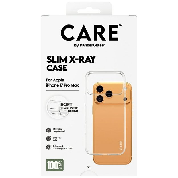 CARE by PanzerGlass Fashionable X-Ray Soft Basic Case for iPhone 17 Pro Max - Transparent 4