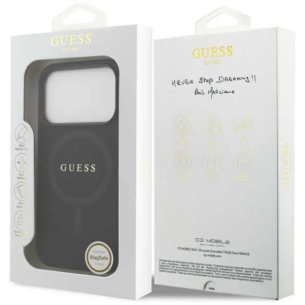Guess Saffiano Classic Logo MagSafe Case for iPhone 17 Pro - Black 7
