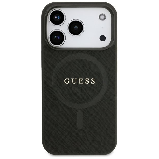 Guess Saffiano Classic Logo MagSafe Case for iPhone 17 Pro - Black 2