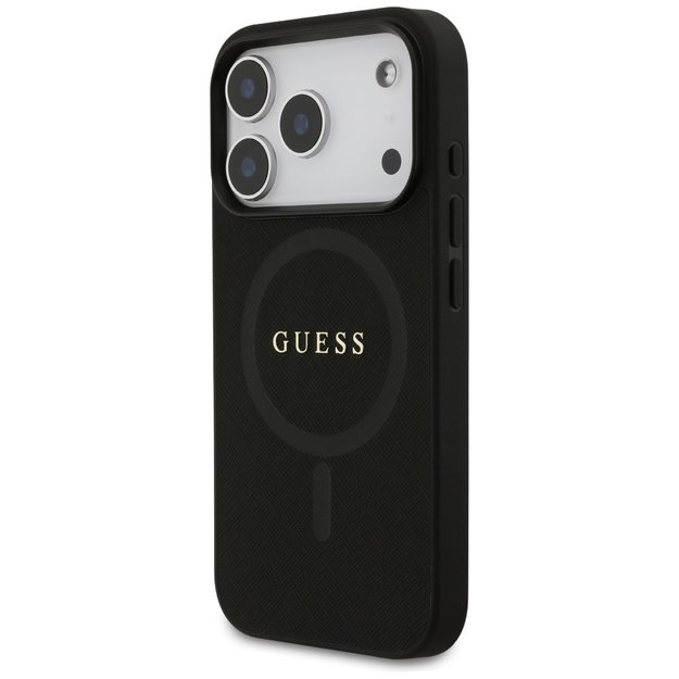 Guess Saffiano Classic Logo MagSafe Case for iPhone 17 Pro - Black 1
