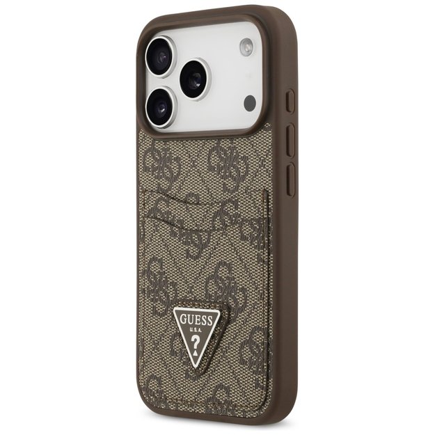 Guess 4G Nauble Card Triangle Case for iPhone 17 Pro - Brown 1