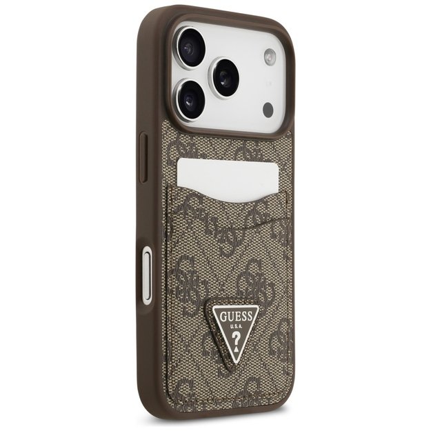 Guess 4G Nauble Card Triangle Case for iPhone 17 Pro - Brown 3