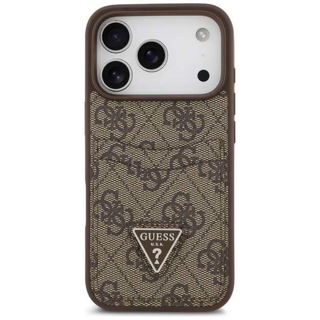 Guess 4G Nauble Card Triangle Case for iPhone 17 Pro - Brown 2