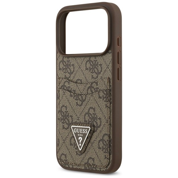 Guess 4G Nauble Card Triangle Case for iPhone 17 Pro - Brown 5