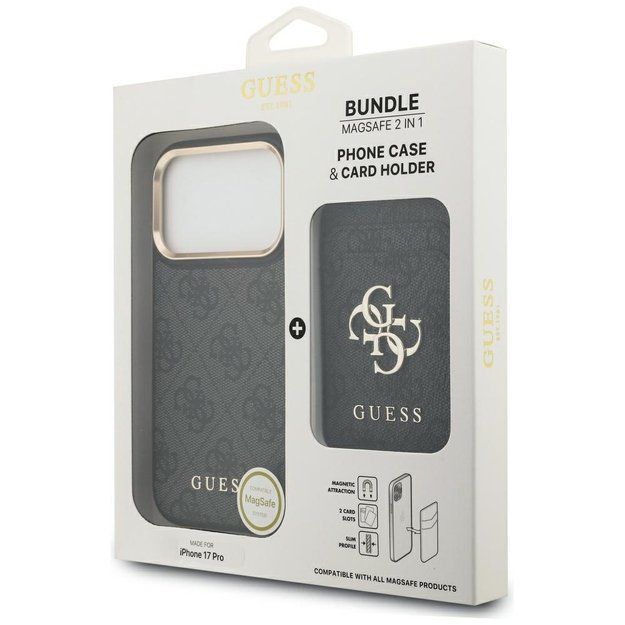 Guess 4G Case with Magsafe Wallet for iPhone 17 Pro - Black 10