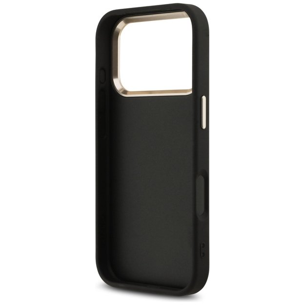 Guess Fixed Glitter Big 4G Metal Frame case for iPhone 17 Pro - black 6