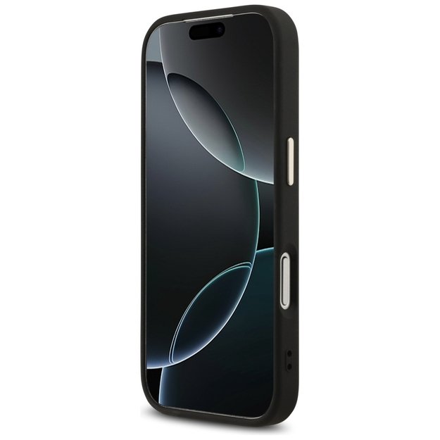 Guess Fixed Glitter Big 4G Metal Frame case for iPhone 17 Pro - black 4