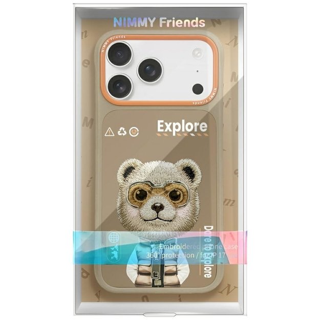 Nimmy Cool&amp Cute 2.0 Bear Case for iPhone 17 Pro - Beige 6