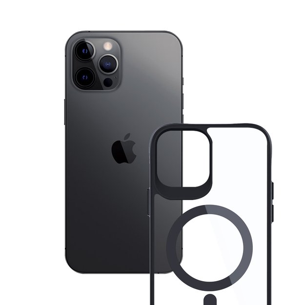 3mk Satin Armor MagCase with MagSafe for iPhone 12 Pro Max - Clear with Black Frame 12