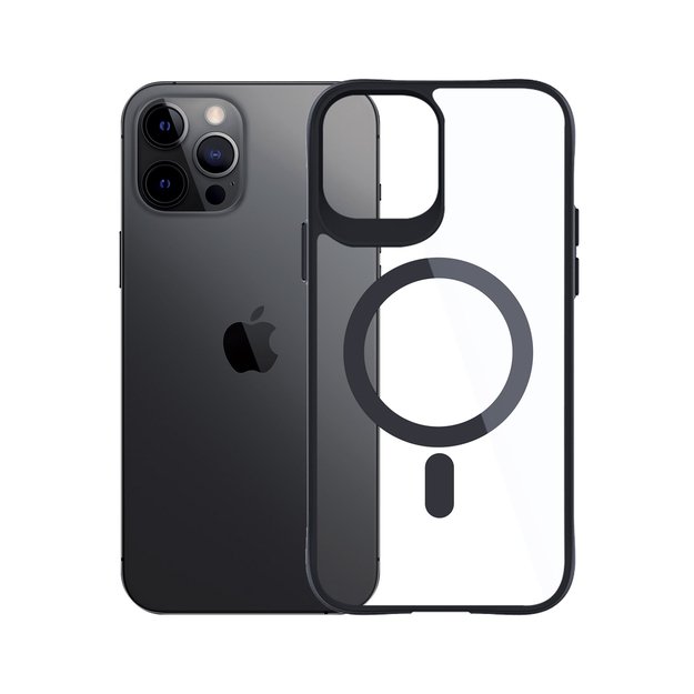 3mk Satin Armor MagCase with MagSafe for iPhone 12 Pro Max - Clear with Black Frame 5