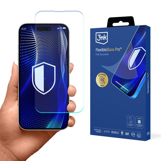 3mk FlexibleGlass Pro v2.0 Hybrid Glass for iPhone 17 Pro