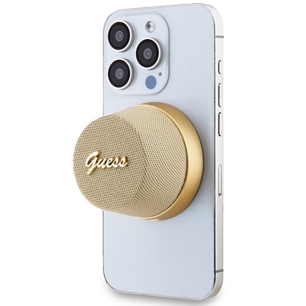 Guess Magnetic Script Metal Bluetooth speaker - gold 4