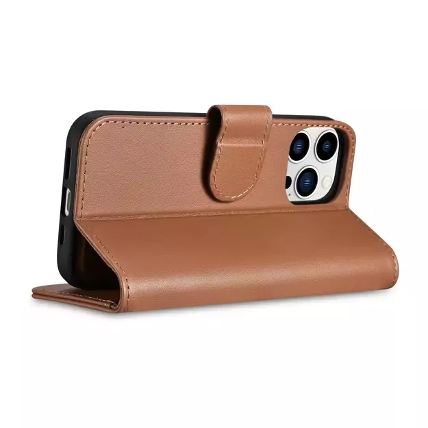 iCarer Wallet Case 2in1 Cover iPhone 14 Pro Max Leather Flip Cover Anti-RFID Brown (WMI14220728-BN) 18