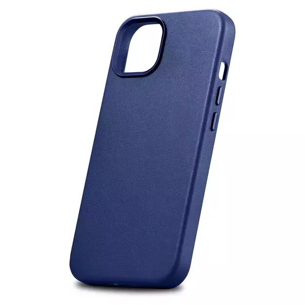 iCarer Case Leather cover for iPhone 14 Plus genuine leather case blue (compatible with MagSafe) 6