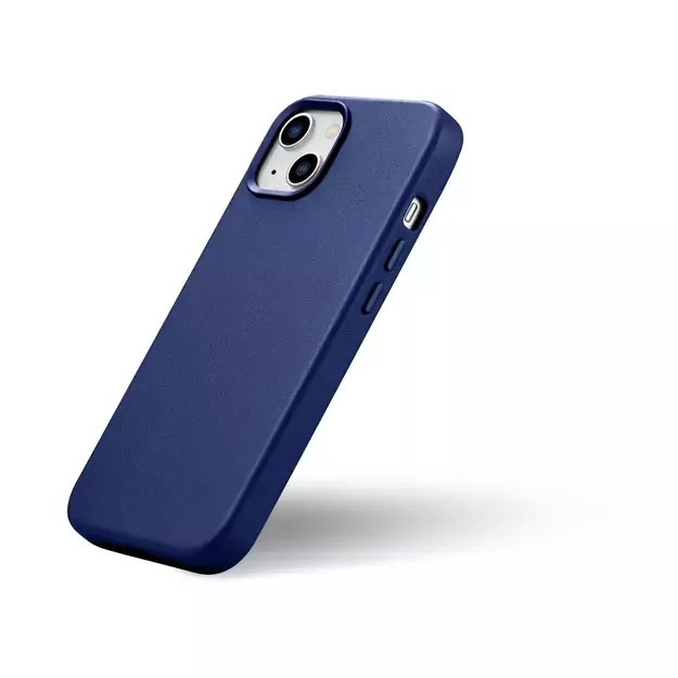 iCarer Case Leather cover for iPhone 14 Plus genuine leather case blue (compatible with MagSafe) 7