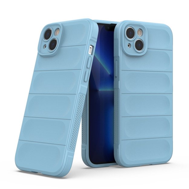 Magic Shield Case case for iPhone 14 Plus flexible armored case light blue 36