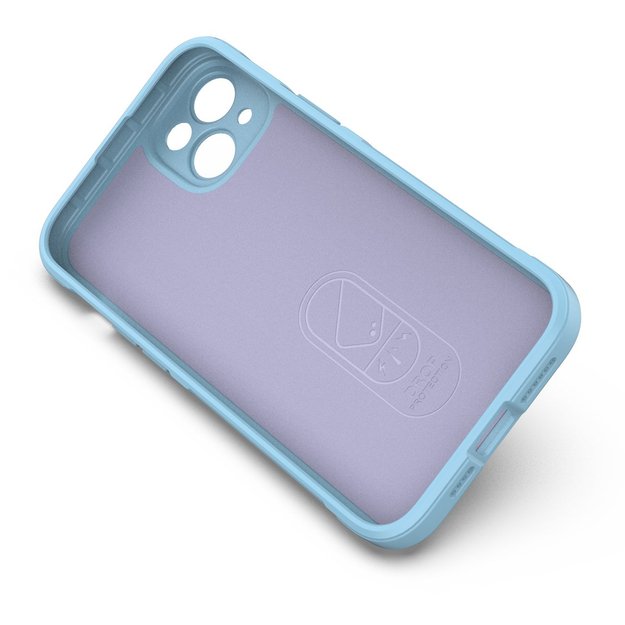 Magic Shield Case case for iPhone 14 Plus flexible armored case light blue 34