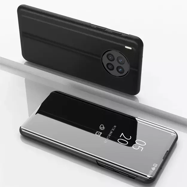 Clear View Case cover for Huawei nova 8i cover with a flap black 9