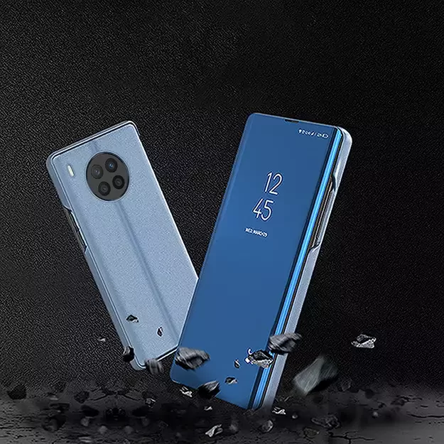 Clear View Case cover for Huawei nova 8i cover with a flap black 16