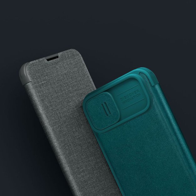 Nillkin Qin Leather Pro Case iPhone 14 Plus Camera Cover Holster Cover Flip Case Green 4