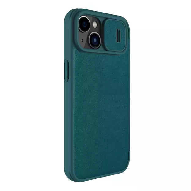 Nillkin Qin Leather Pro Case iPhone 14 Plus Camera Cover Holster Cover Flip Case Green 13