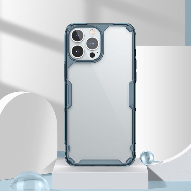 Nillkin Nature Pro case iPhone 14 Pro Max armored cover blue 40
