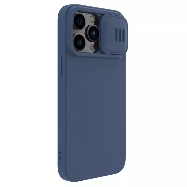 Nillkin CamShield Magnetic Silicone Case iPhone 14 Pro Max Magnetic MagSafe Cover with Camera Protector Blue 5