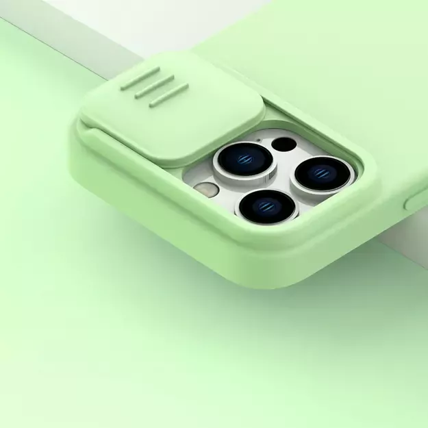 Nillkin CamShield Magnetic Silicone Case iPhone 14 Pro Max Magnetic MagSafe Cover with Camera Protector Blue 7