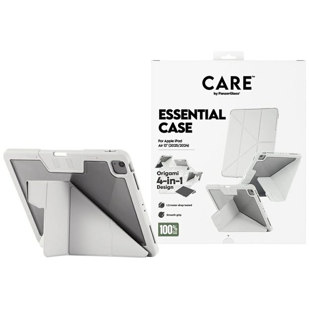 Care by PanzerGlass Y fold case for iPad Air 13&quot  2024 / 2025 - light gray