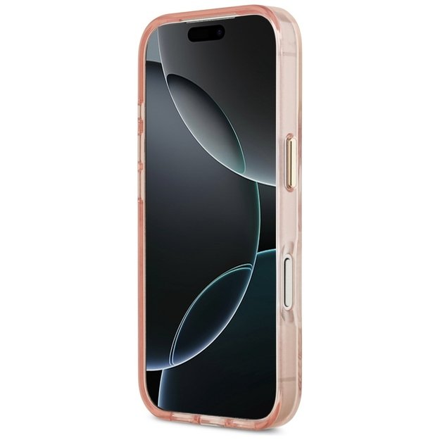 Guess Jungle Tonal Triangle MagSafe Case for iPhone 17 Pro Max - Pink 4
