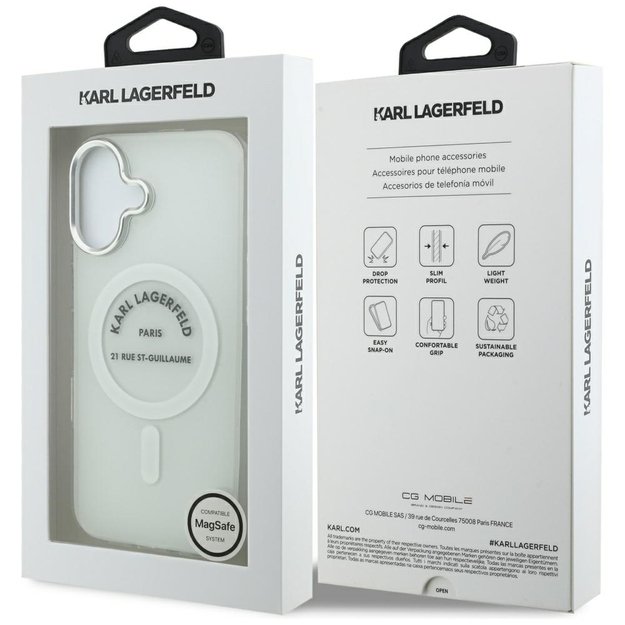 Karl Lagerfeld IML Karl RSG Logo MagSafe Case for iPhone 17 - Transparent 7