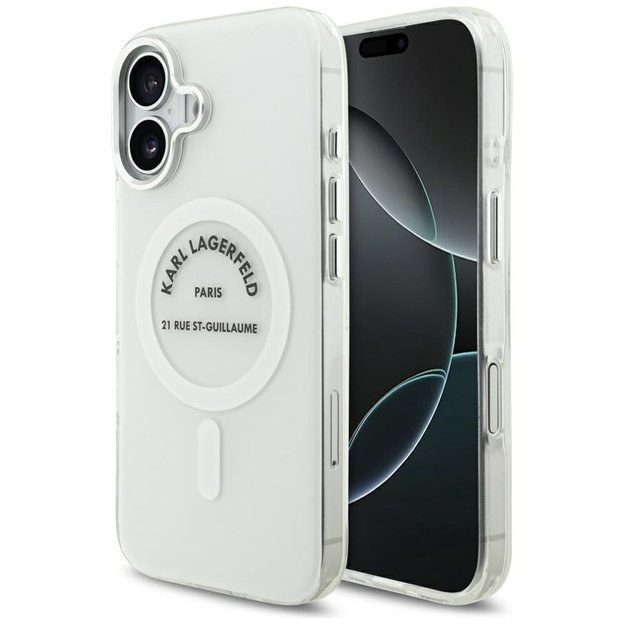 Karl Lagerfeld IML Karl RSG Logo MagSafe Case for iPhone 17 - Transparent