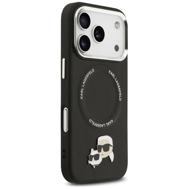 Karl Lagerfeld Karl &amp  Choupette Pins MagSafe Case for iPhone 17 Pro Max - Black 3