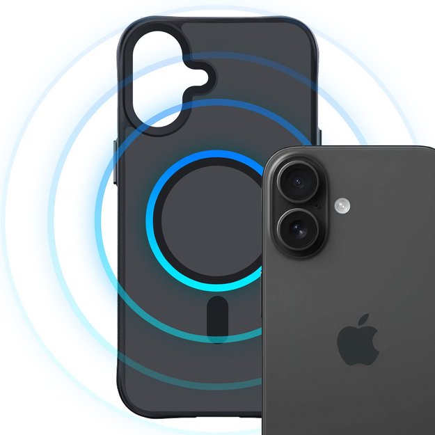 3mk Smoke MagCase with MagSafe for iPhone 16 Plus - semi-transparent 1
