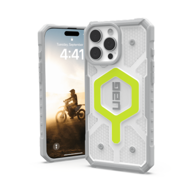 UAG Pathfinder Clear Magsafe Case for iPhone 16 Pro Max - Green 2