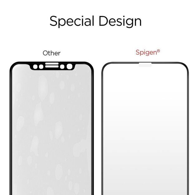 Spigen Glass FC Tempered Glass with Black Frame for iPhone X / XS / 11 Pro 5