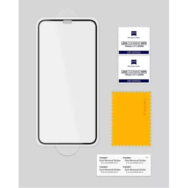 Spigen Glass FC Tempered Glass with Black Frame for iPhone X / XS / 11 Pro 13