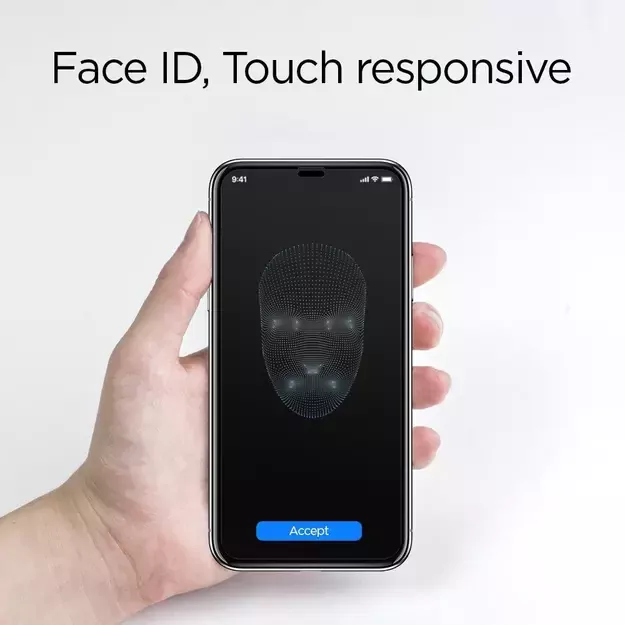 Spigen Glass FC Tempered Glass with Black Frame for iPhone X / XS / 11 Pro 17