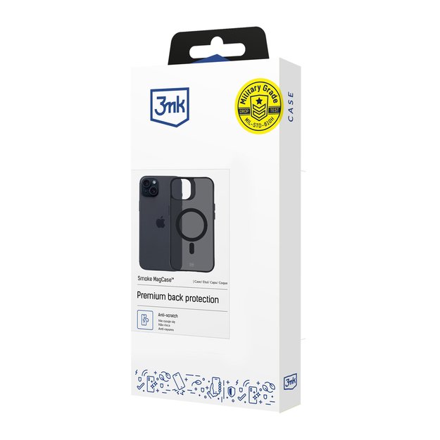 3mk Smoke MagCase with MagSafe for iPhone 15 Plus - semi-transparent 2