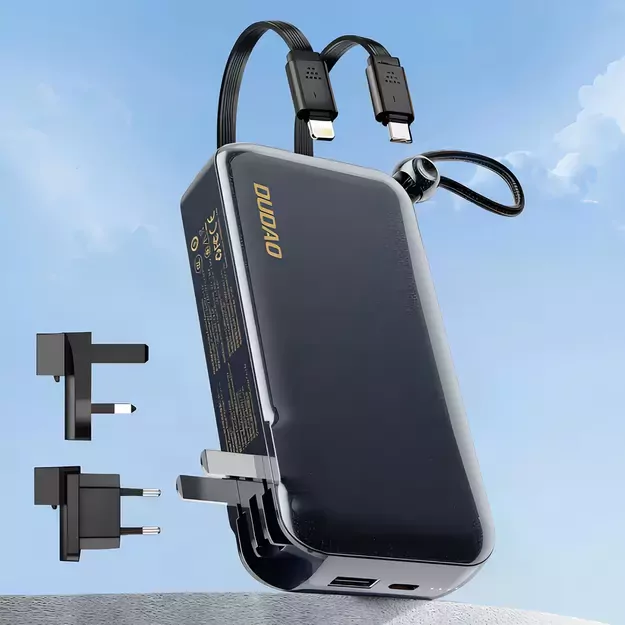 Dudao K25 2in1 10000mAh 3-Plug Powerbank Charger - Gray 1